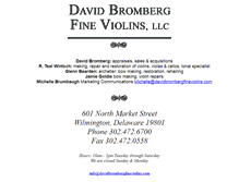 Tablet Screenshot of davidbrombergfineviolins.com